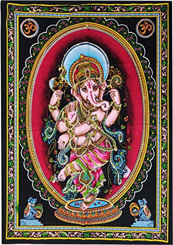 Purpledip Ganesha: Ganesha: spirituelle Wanddekoration, ungerahmt, mehrfarbig (20085)