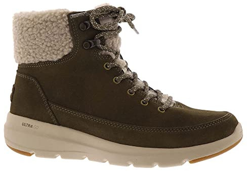 Skechers Glacial Ultra Woodlands, Stivali Donna, Verde, 40 EU