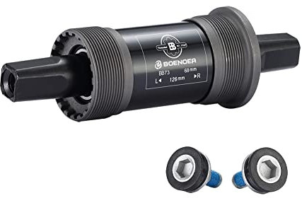 Bynccea Movimento Centrale per Bicicletta, Square taper movimento centrale a cartuccia con Viti Bici Resistente ASSE del Foro Quadrato Bicicletta Movimento Centrale Accessori per Mountain Bike