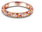 Jeulia Mehrfarbig Rundschliff Sterling Silber Damen Bandring Zirkonia Antragsring Geschenk box für Frauen Ehefrau (59（19.0）, Farbenfroh)
