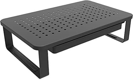 Angoily Pc Monitor Stand Laptop Bracket Rack Multimedia Desktop Stand Laptop Mount Lap Desks Laptop Stand for Couch Computer Drawer Stand Desk Shelf for Monitor Top Shelf With Drawer Iron