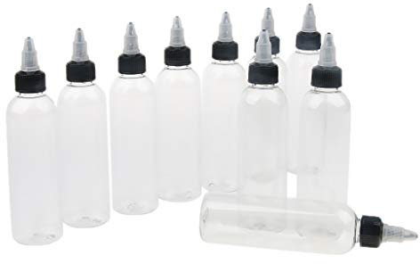 10 Pcs Vide Bouteille De Compression en Plastique avec Twist Top Cap Tip Applicateur 120 ML