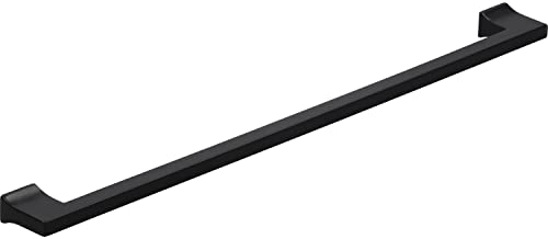 SIRO Möbelgriff Gommern, Modern, Druckguss schwarz matt pulverbeschichtet, 340 mm x 30 mm x 14 mm, LA 320 mm, 2526-340PB12