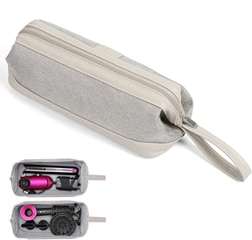 KEESIN Custodia da viaggio Custodia universale per asciugacapelli Supersonic HD01 HD03 / per Airwrap Styler piastra per capelli e accessori,custodia organizer per cosmetici (grigio chiaro)
