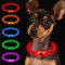 Larkumio Leuchthalsband Hund Aufladbar LED Hundehalsband Leuchtend, Halsband Hund mit Einstellbarer Länge für Kleine Große Hunde Katze, Welpenhalsband Dog Collar Wasserdicht mit 3 Leuchtmodi, Rot