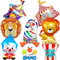 HGSHUO Folienballon Zirkus Geburtstagsdeko Ballon Tiere Luftballon Folie Kindergeburtstag Deko Geburtstag Löwe Clown Zebra Luftballons Helium für Geburtstagsfeier Karneval Urlaub Party