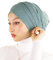 Hijab Turban für muslimische Frauen, genäht, Netzstoff, Smaragdgrün, One size