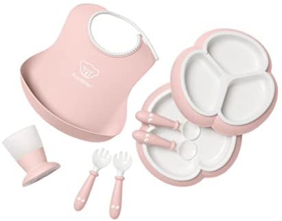 BabyBjörn Kindergeschirr, 8-teilig, Blassrosa