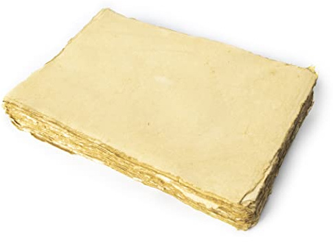 NomadCraftsCo. Leeres handgefertigtes Vintage-Papier mit Büttenrand, 75 Blatt recyceltes Baumwollpapier, perfektes Blatt für jedes Medium, blanko, Aquarellpapierkarten, 150 g/m² dickes und säurefreies