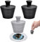3 Stücke Waschbecken Abfluss Stopfen, Universal Spülenstopfen, Silikon Stöpsel, Universal Silikon Waschbeckenstöpsel, Universal Stöpsel Spülbecken Für Küche, Badewanne Und Waschbecken (Schwarz, Grau)