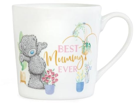 Me to You Tatty Teddy 'Best Mummy Ever' Boxed Ceramic Mug - Official Mother's Day Collection, Blue,grey