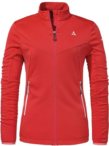 Schöffel Damen Fleece Jacket Svardalen L, schnell trocknende Fleecejacke mit Kragen, funktionales Outdoor Fleece, mit Reißverschluss-Taschen und elastischem Saum, lollipop, 34