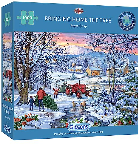 Gibsons Bringing Home The Tree 1000 Piece Jigsaw Puzzle Age 8+