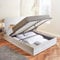 Home Treats Double Ottoman Bed Frame With Storage | 4ft6 Upholstered Velvet Lift Up Bed (135 x 190 cm, No Mattress)
