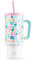Meoky 40 oz Tumbler with Handle and Straw, Tumbler with Lid and Straw, Insulated Stainless Steel Travel Mug, 100% Leak-proof, Keeps Cold for 34 Hours or Hot for 10 Hours (Leopard)