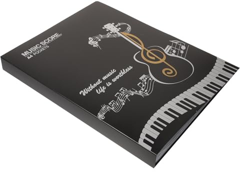 Milisten A4 Music Score Binder Folder with 2 Rings Sheet Music Organizer for Piano Players Document Storage Home Office School