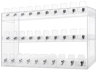 Zigaretten Organizer Halter, Klarer Acrylglas Display-Rack, Automatische Vitrine Zigaretten Kabinett, Einzelhandelsregale Für Kaugummi, Kleinlebensmittel, Spielzeug ( Farbe : klar , Größe : 61*15*37cm