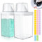 2pcs Waschmittelspender Mit Messbecher, 1100ml Luftdichter Waschpulver Aufbewahrungsbox, Mehrzweck Waschpulverspender, Waschpulver Dose Waschpulver-BehäLter, Waschmittelbox für WeichspüLer Waschpulver