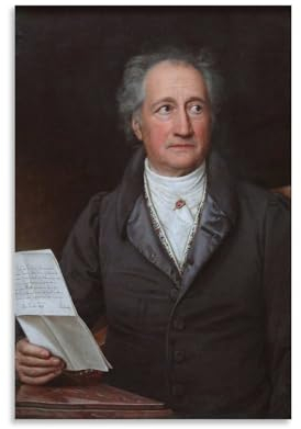 PURRCOCO Poster aus dem 19. Jahrhundert, Motiv: Deutsche Pädagogen Johann Wolfgang von Goethe, Poster, 4 Stück, Wandkunstdrucke, Poster, Foto, Gemälde, Poster, Raumdekoration, 20 x 30 cm