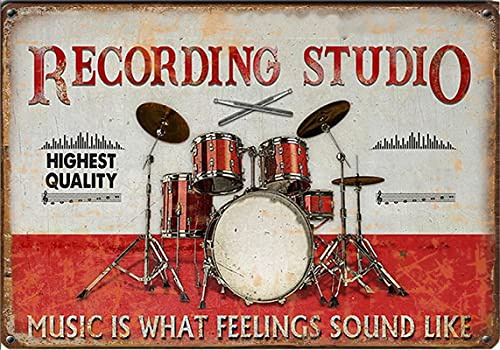 Retro-Drum-Recording-Studio-Metallposter „Your Talent Is God's Gift To You What, Metallblechschilder, Vintage-Plakette, Wanddekoration, Geschenk für Zuhause, Küche, Büro, Club, Bar, Fitnessstudio, 30