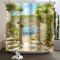Pechiwuo 3D Duschvorhang 120x200 Italien Shower Curtains Italien Duschvorhang Polyester Textil Antischimmel Wasserdicht Duschvorhänge für Badezimmer Badewannen mit Haken a429
