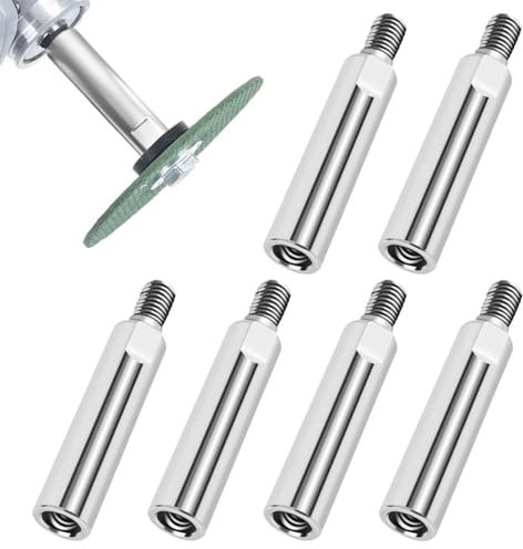 Winkelschleifer Verlängerung Pleuelstange Satz,M10 Gewinde Verlängerung Pleuelstange für Rotations Polierer, Auto Polierer, Poliermaschine, Schleifteller Elektro-Polierer (6PCS)