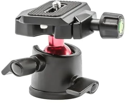 REFLEX CAMERA Tripod Ball Head 25mm 360° Rotating 1/4 inch Lightweight, Portable, Quick-Release Plate for Panoramic Photography, Arca Swiss, Compact Design, Smooth Movement, Ball Head Tripod Mount