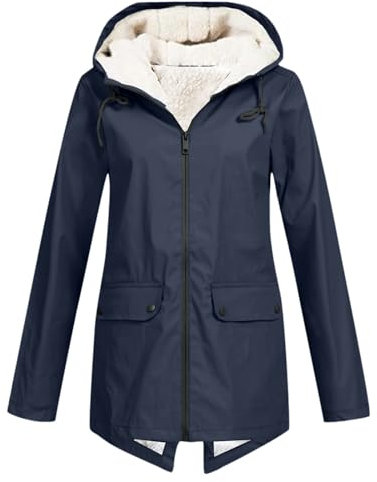 FUPODD Regenmantel Damen Übergangsjacke Damen Softshelljacke Damen Wasserdicht Atmungsaktiv Teddy Mantel Damen Daunenjacken Damen Mantel Damen Mantel Winter Winterjacke Damen Grosse Grössen