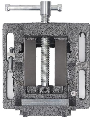 Drill Press Tilting Angle Vise, Cast Steel Material, Secure Clamping 3 Inch Angle Drill Press Vise with Detachable Jaw, Thickened Screw Rod, Adjustable Width of High Accuracy,