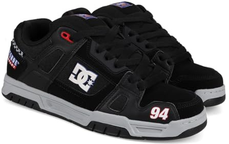 DC Stag Chaussures de Skate pour Homme, Noir/Gris/Bleu, 42.5 EU