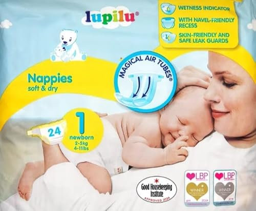 Lupilu Size 1 Nappies New Born 24 Pack