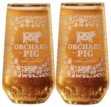 Orchard Pig Apfelweingläser, Somerset-Kollektion, 2 Stück