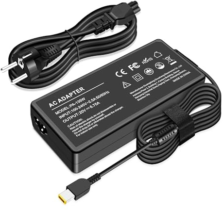 135W Ladekabel kompatibel mit Lenovo Universal Thunderbolt 3 4 Essential Smart Dock Gen 1 2, Ultra/Pro Docking Station Gen 1, Hybrid USB-C Dock mit USB-A Dockingstation Netzteil ADL135NDC3A