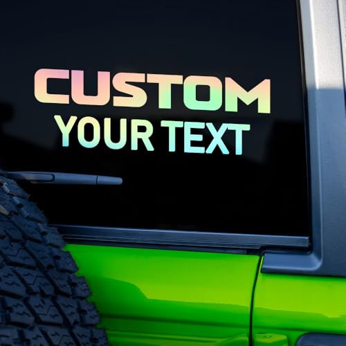 Adesivi olografici personalizzati per auto,Adesivi personalizzati auto,Adesivi in Vinile Personalizzati per Finestrini Auto, compatibile per parabrezza,cofano auto,lunotto,bici,casco,specchietto