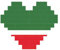 Flag of The Chechen Republic Print Building Brick Block Puzzle Heart Shape Brick Puzzle 3D Jigsaw DIY Home Decor