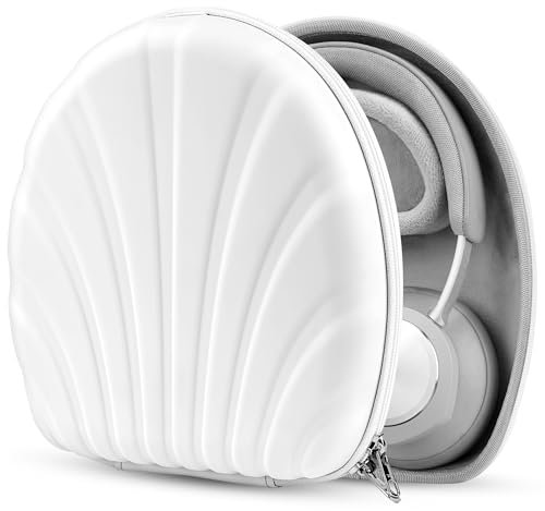 Geekria Custodia per cuffie di ricarica professionale, compatibile con cuffie Sony, Bose, JBL, Skullcandy e altri, guscio rigido, resistente, protezione multistrato da viaggio (bianco)