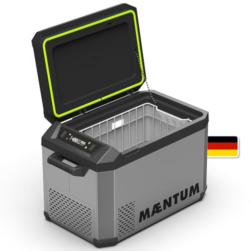 MAENTUM by Plug IN Festivals - Elektrische Kühlbox - Kompressor Kühlbox 12V 230V, USB & App-Steuerung - leise <45 dB - bis -20 Grad - Icecube X Gefrierbox für Auto, Camping & Festivals