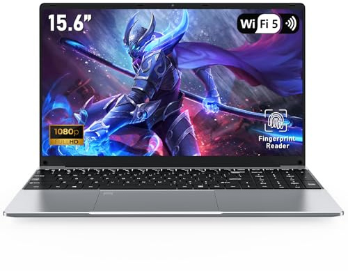 NAIKLULU 15.6 Pouces Ordinateur Portable Gaming 2025, R7 5700U Processor (1,8 à 4,3 GHz) 16GB RAM 1TB SSD Gaming Laptop Pc Portable, Gamer Computer Clavier Complet Rétroéclairé/Type-C/6000MAh/46.2Wh