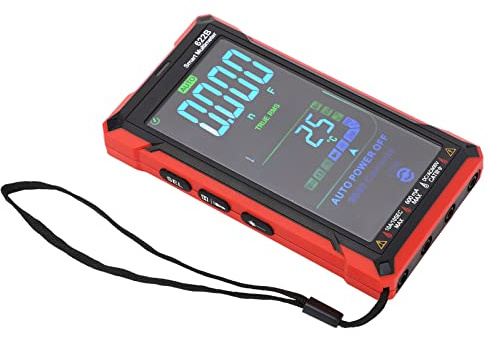Sorandy Digital-Multimeter, Wiederaufladbar, Hochgenauer Tester mit Taschenlampe für Elektriker und Heimwerker, Rot