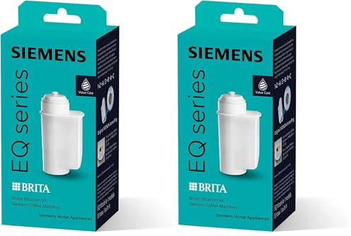 Siemens BRITA Intenza Wasserfilter TZ70003, 1 Stück, verringert den Kalkgehalt des Wassers, reduziert geschmacksstörende Stoffe, für Kaffeevollautomaten der EQ. Serie und Einbauvollautomaten, weiß