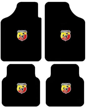 Woniyal 4 Stück Auto Teppiche Allwetter Automatten-Set für Abarth FIAT 500 Abarth 595 Abarth 124 Spider, rutschfest Fußraummatte Auto PKW-Fußraummatten Auto Fussmatten