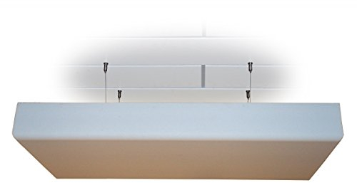 Manufactur Schaumstoffe Wegerich Deckensegel Absorber Akustik Schaum Dämmung mit Dekor-Kante aus BASOTECT® weiß DIN4102 Maße: 100 x 50 x 5cm ohne Halterung