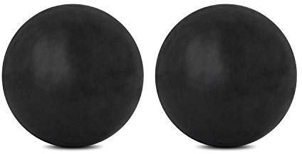 Heka Naturals Shungite Mineralien Steine Polierte Kugel 2er Set | Anti Stress Feng Shui Deko - Natürliche Edelsteine Spirituelle Chakra Kristalle Steine - Massage und Mediation (Polierte Kugels 5 cm)