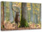 Feeby Bilder Hirsch Wald XXL 120x80 cm 1 Teilig Wohnzimmer Schlafzimmer Modern Wandbilder Leinwandbilder Bild auf Leinwand Kunstdruck Wanddeko Design Natur Baum Landschaft Braun