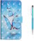 Grandoin iPhone 5 Case,iPhone 5S Case,iPhone SE Case, Premium PU Leather Magnetic Flip Cover with Card Slots Holders Bookstyle Wallet Case For Apple iPhone 5 /5S /SE (Blue Butterfly)