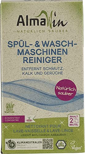 AlmaWin Öko Spül- & Waschmaschinenreiniger 6x 2x100g, gegen Schmutz, Kalk & Gerüche, vegan