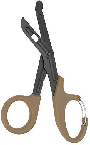 Medizinische Scheren, EMT- und Trauma-Scheren, Rostfreier Stahl Verbandscheren 7,2 '' Bent Black für Krankenschwestern, Medizinstudenten, Notaufnahme (#2)