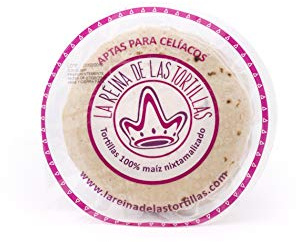 La Reina de las Tortillas - Tortillas Mexicanas de Maíz Blanco 23 uds aprox 100% Nixtamalizado, Líder gastronomía mexicana. Ideal para Fajitas. Apta para Celíacos. Pack de 500 gr Al Vacío, 12 cm..