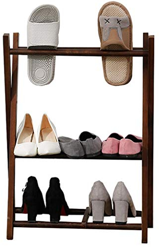 BHBXZZDB Veranda 3 Regale Buche Holz Schuhschrank Faltbar Kleine Mini Schuh Organizer Lagerregal Nordic Schlafzimmer Flur Massivholz Hausschuhe Lagerregale 50 & mal; 32 & mal; 70cm Haushaltsgegenstän
