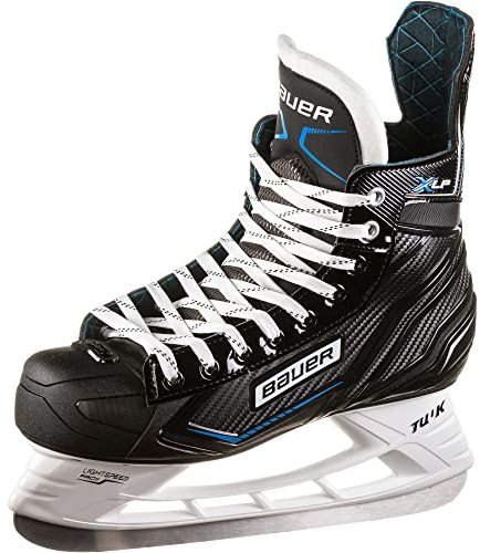 Bauer Herren S21 X-Lp Skate Feldhockey-Schuh, Schwarz/Weiss/Blau/Silber, 44.5 EU